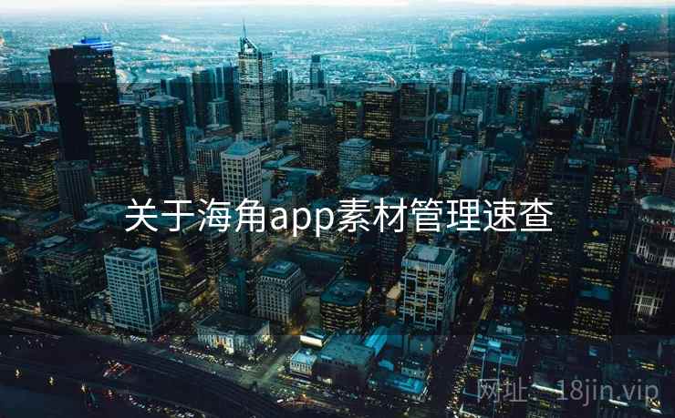 关于海角app素材管理速查